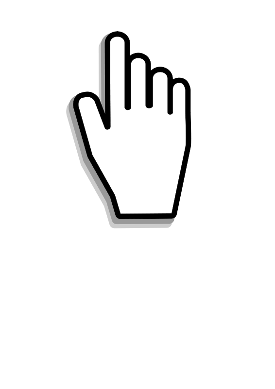 Pointing Hand Icon Black Background PNG