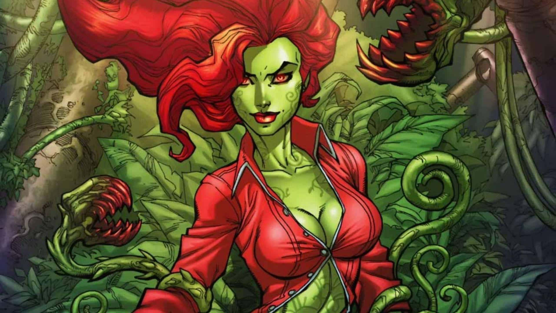 Poison Ivy Comic Art Wallpaper