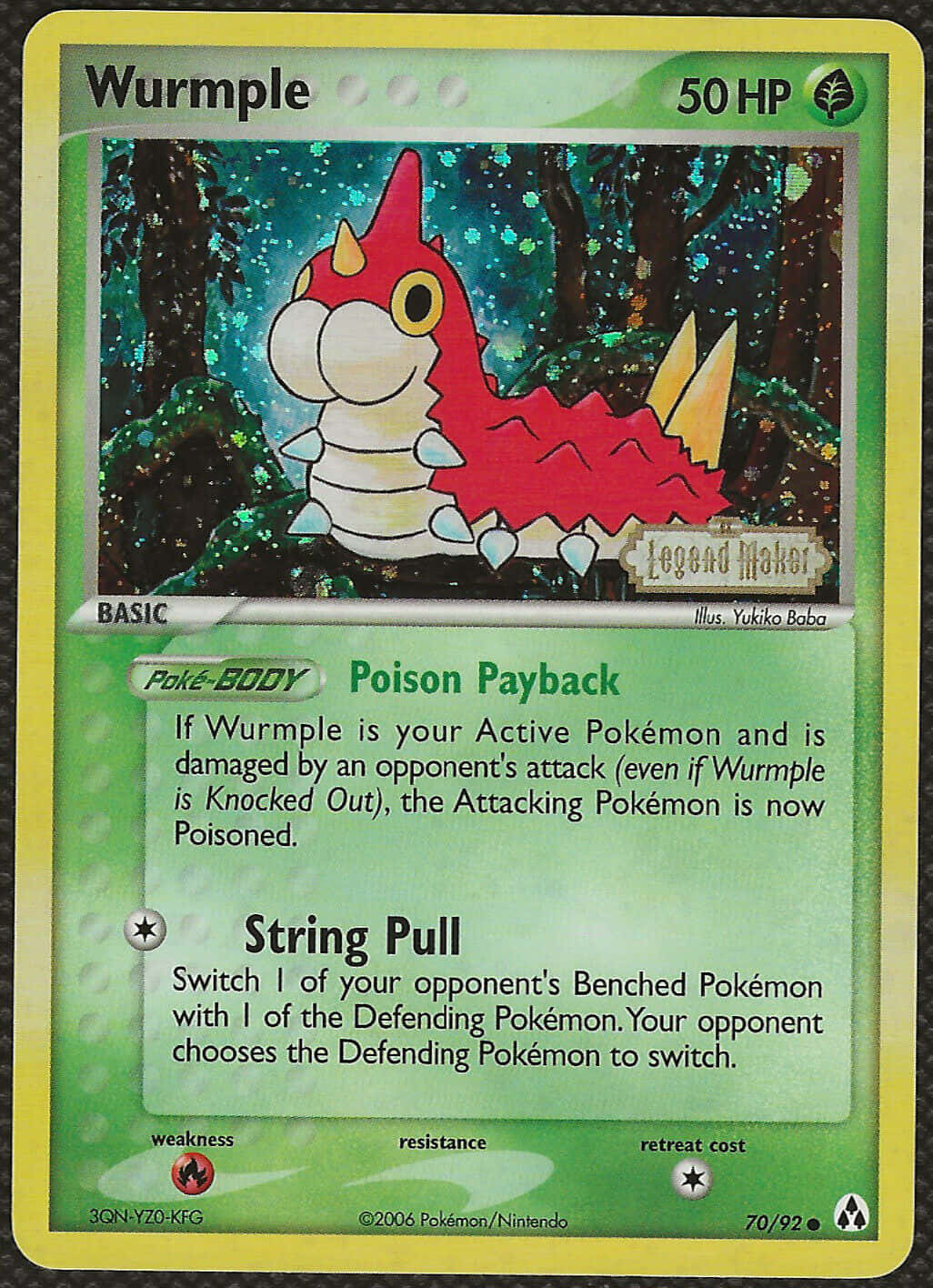 Poison Payback Pokémon Card Of Wurmple Wallpaper