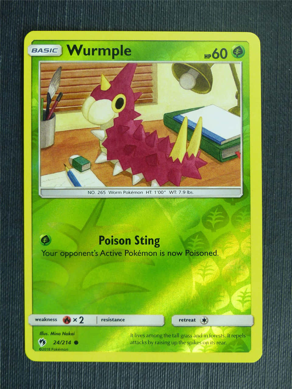 Poison Sting Card Of Wurmple Wallpaper