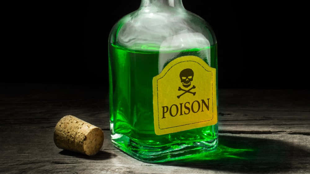 Poison In A Bottle With A Skull And Crossbones