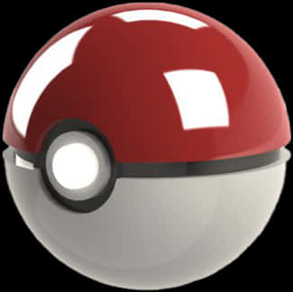 Pokeball Iconic Pokemon Capture Device PNG