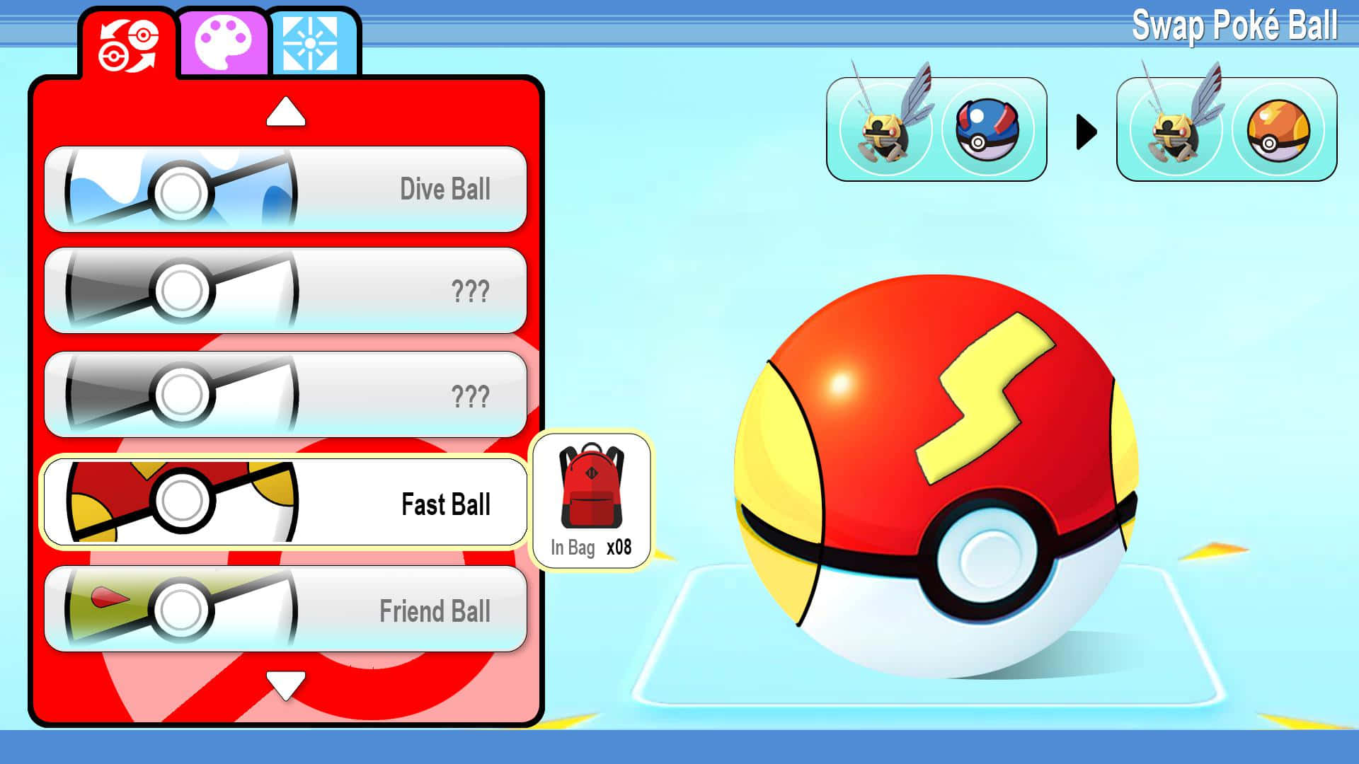 Fang dine yndlings Pokemon med et original PokeBall-tapet.
