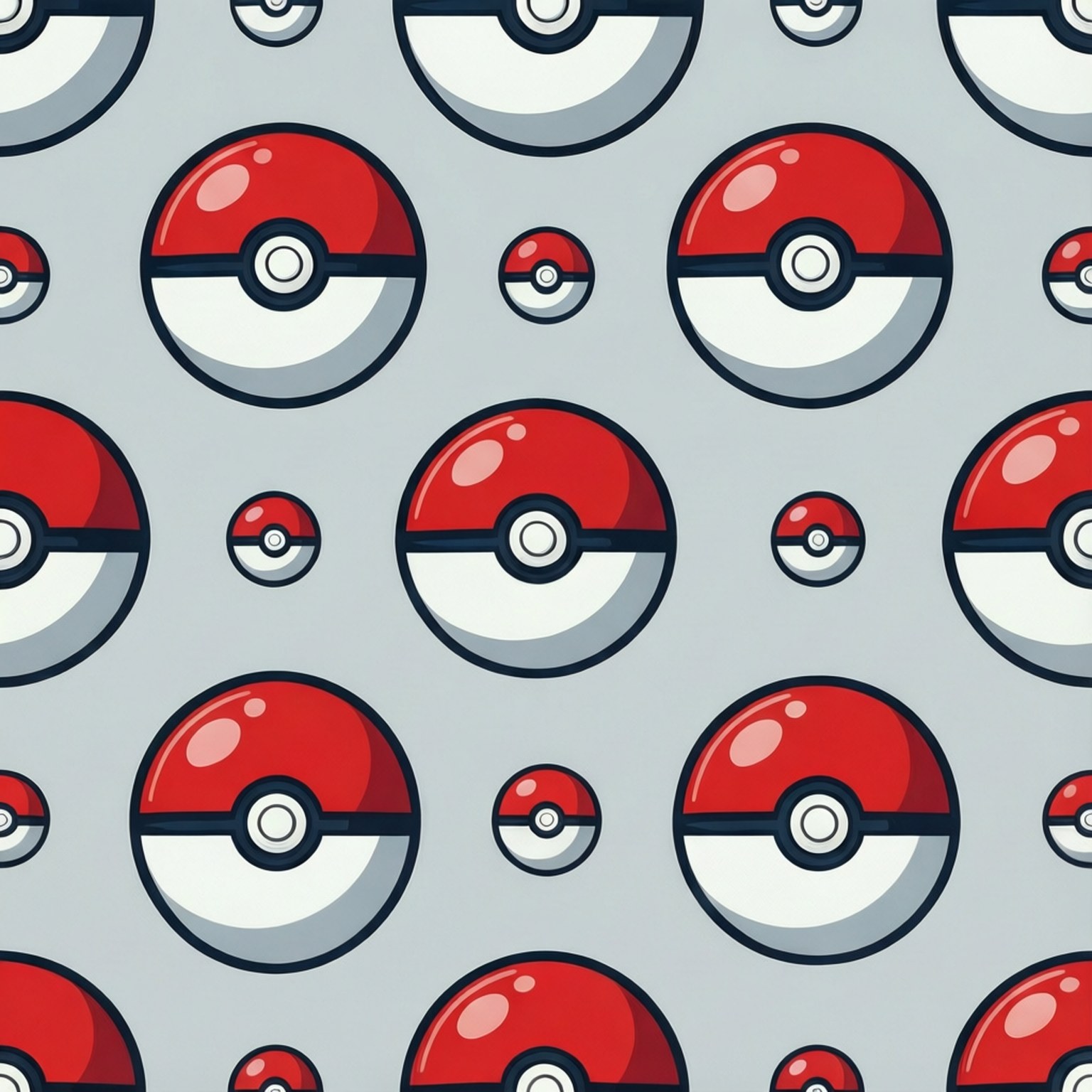 Pokeball Repeating Pattern Wallpaper