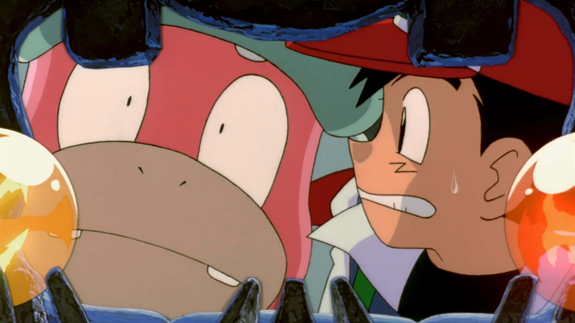 Pokémon 2000 Ash og Slowking tapet Wallpaper