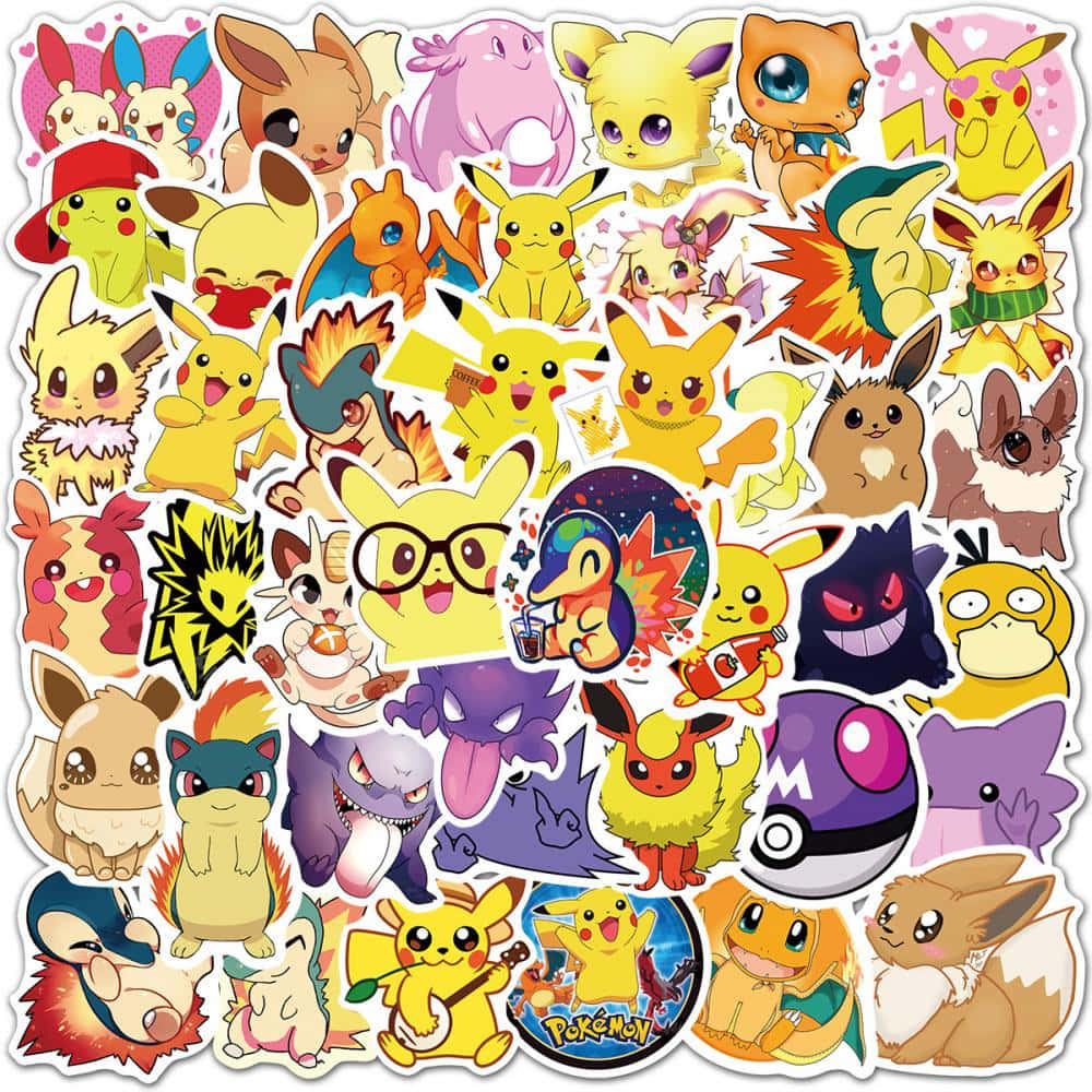 Pokemon Aesthetic Stickers Wallpaper
