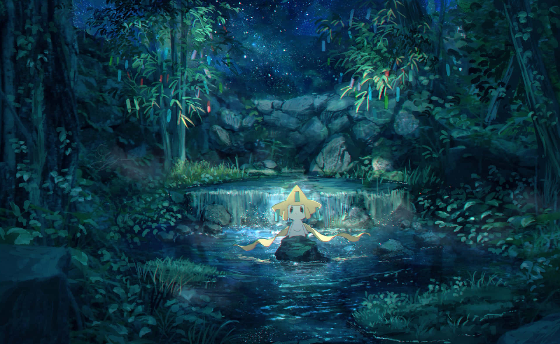 The Forest Nymph Jirachi Pokemon Aesthetic Wallpaper