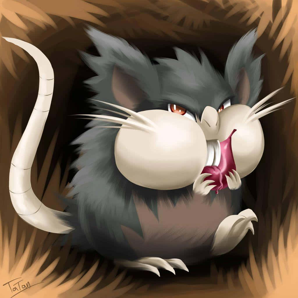 Pokémon Alolan Raticate, An Evolved Rattata With Gray Fur Wallpaper