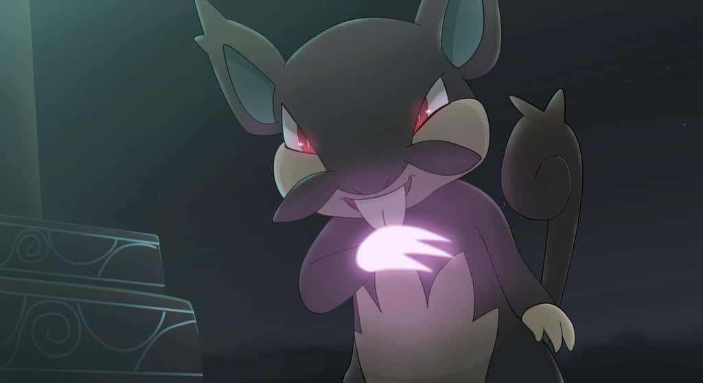 Pokémon Alolan Rattata With Gray Fur And Glowing Right Hand Wallpaper