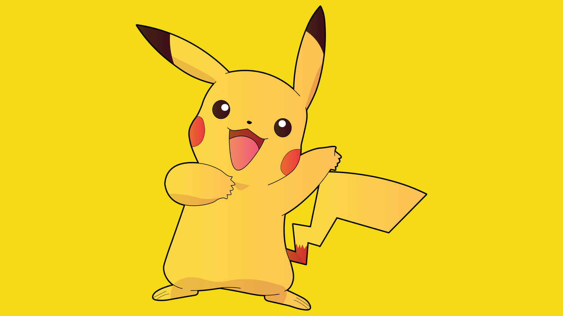 Gelberästhetischer Pikachu Pokemon Hintergrund