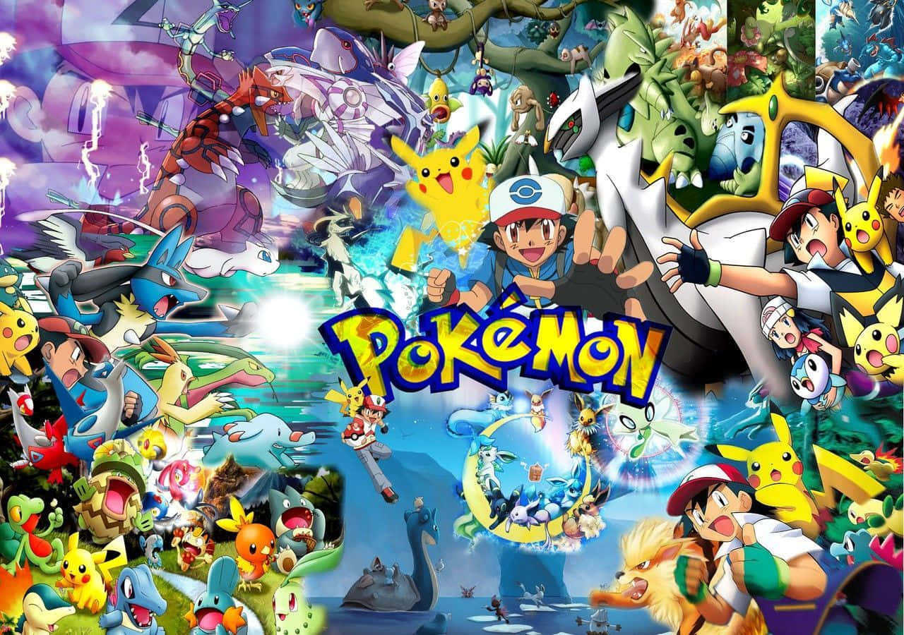 Ash And Pokemon Background Design