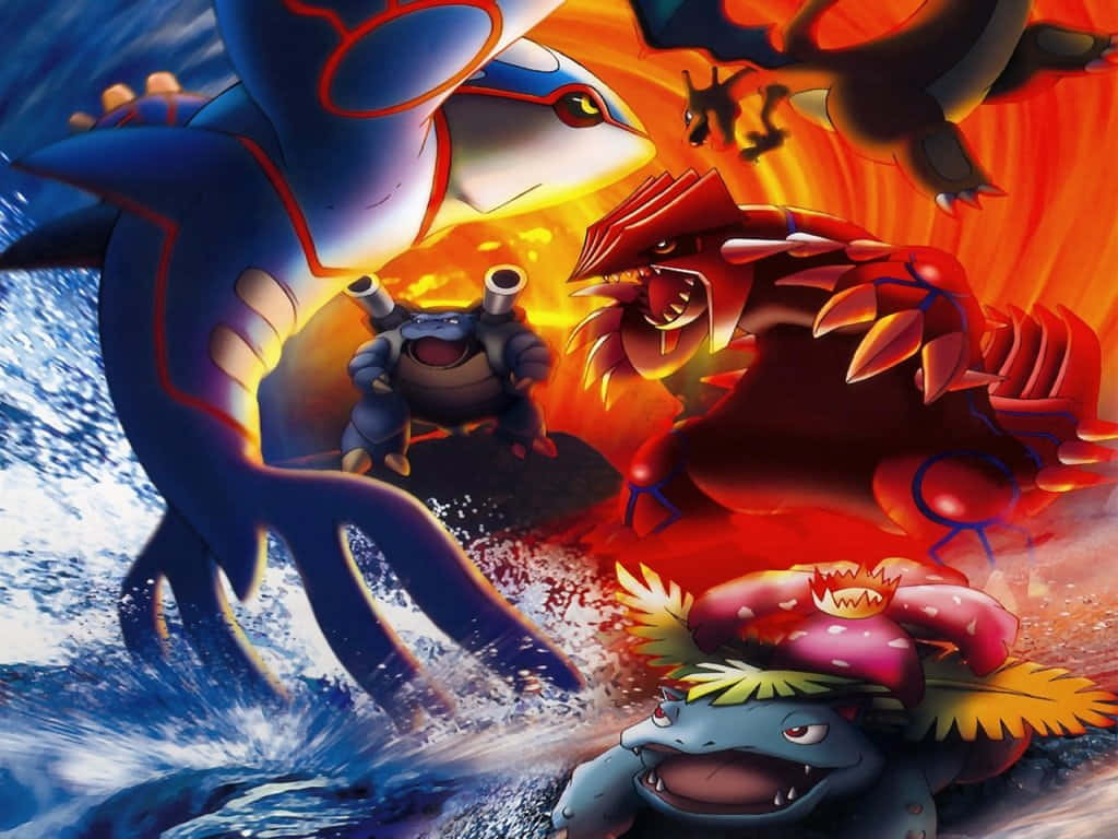 Pokemon Battle Landscape Banner Design Background