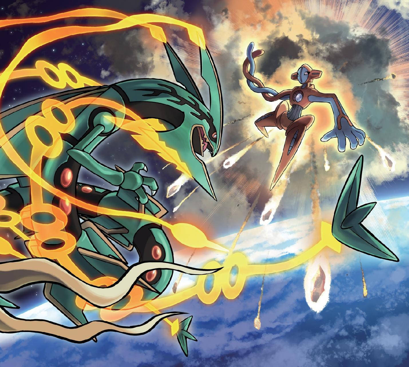 Pokémonstridendeoxys Vs Rayquaza. Wallpaper
