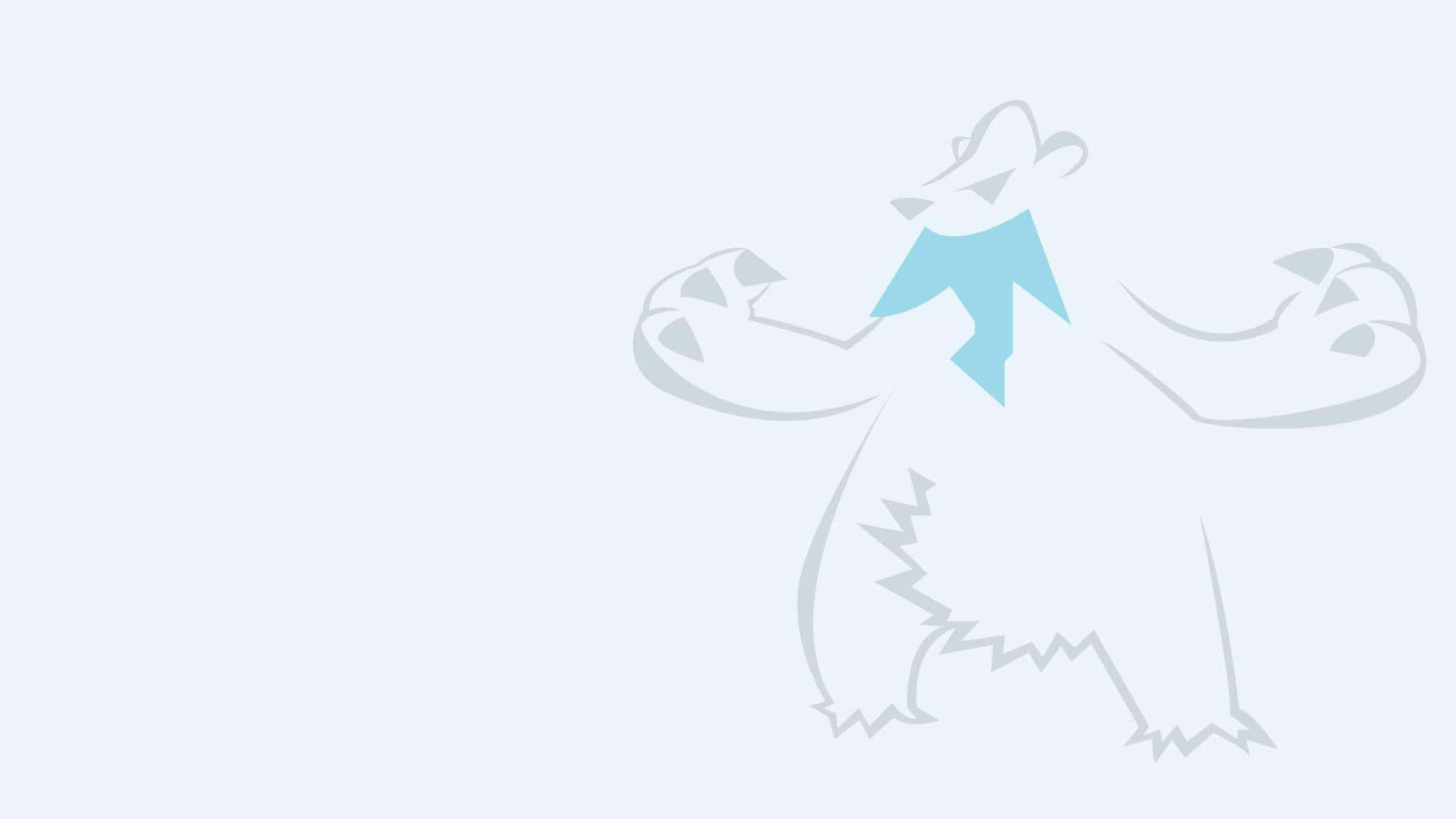 Fondode Pantalla Minimalista De Pokémon Beartic Blanco Fondo de pantalla