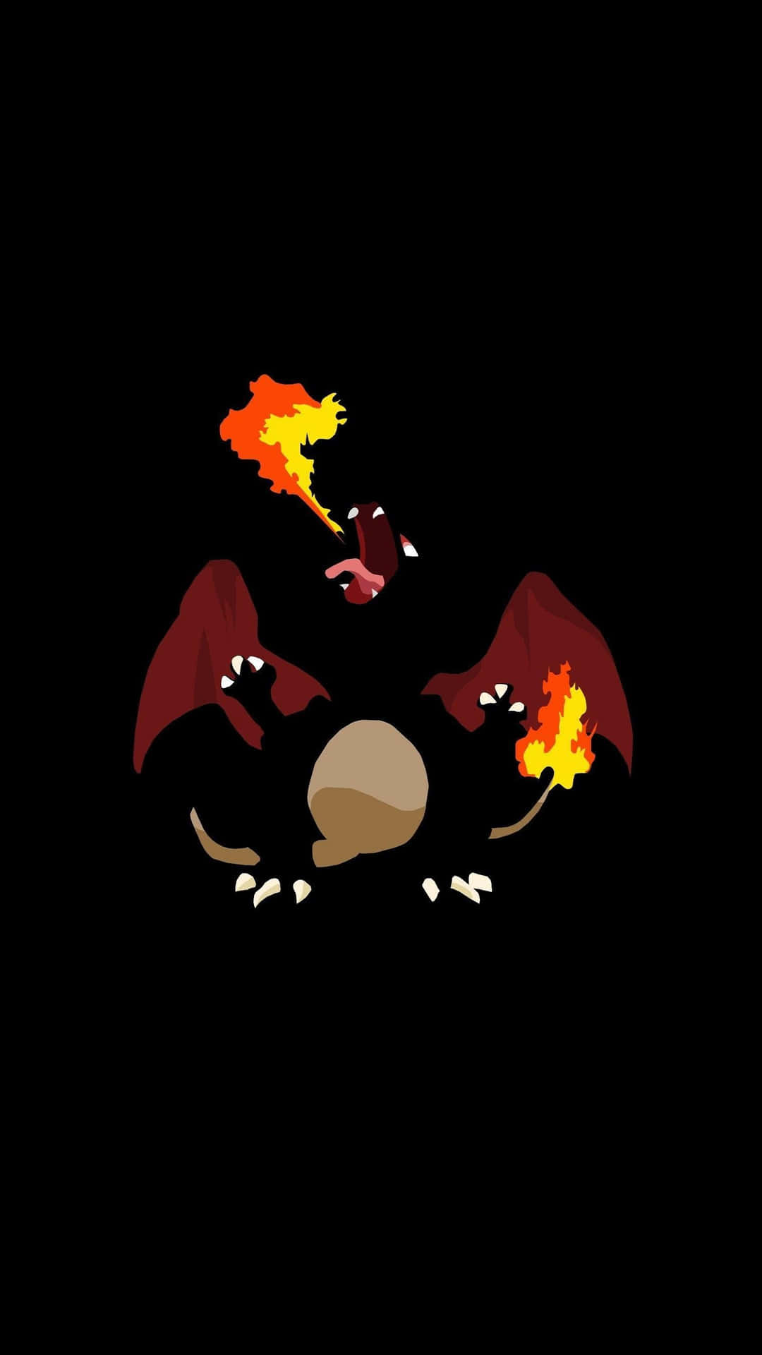 A Dragon With Fire On Its Back Wallpaper