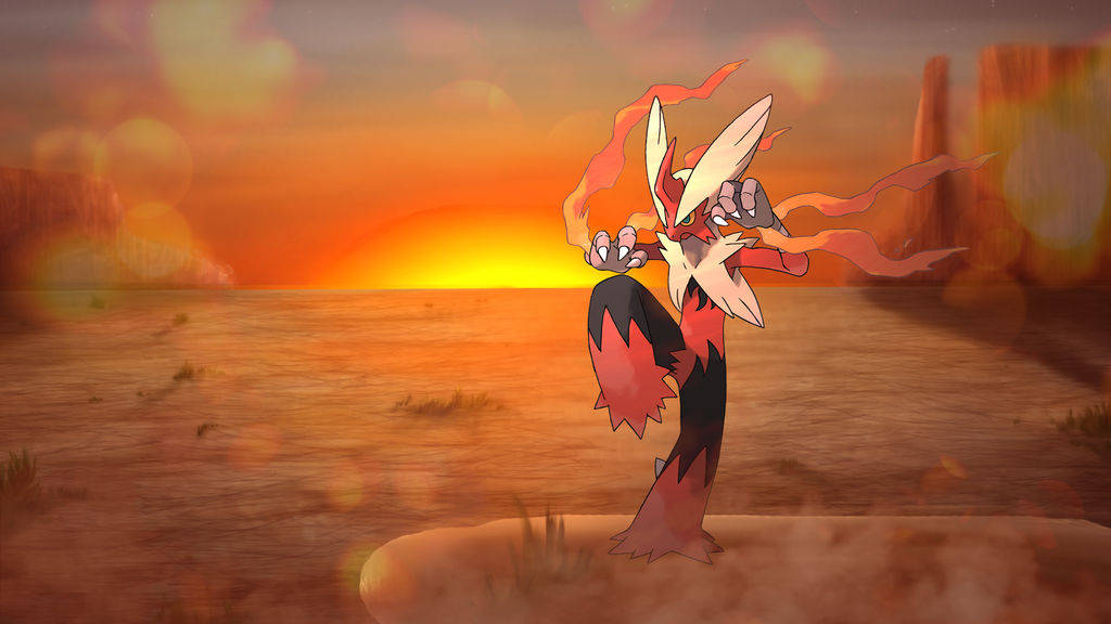 Pokemon Blaziken Bright Sunset