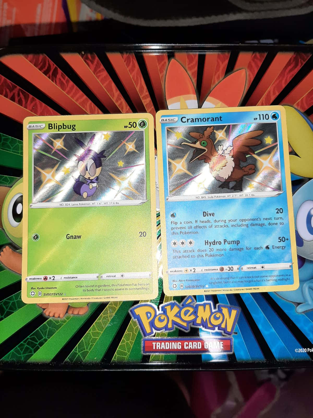 Pokémon Blipbug And Cramorant Card Wallpaper