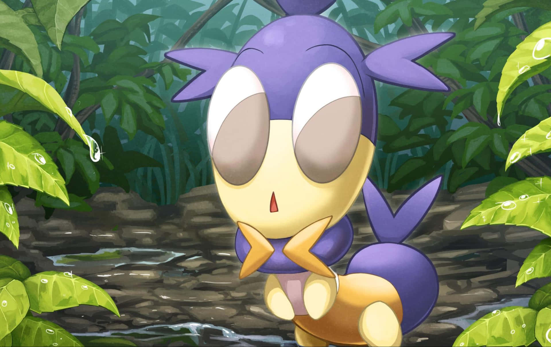 Pokémonblipbug En El Lago Rocoso. Fondo de pantalla