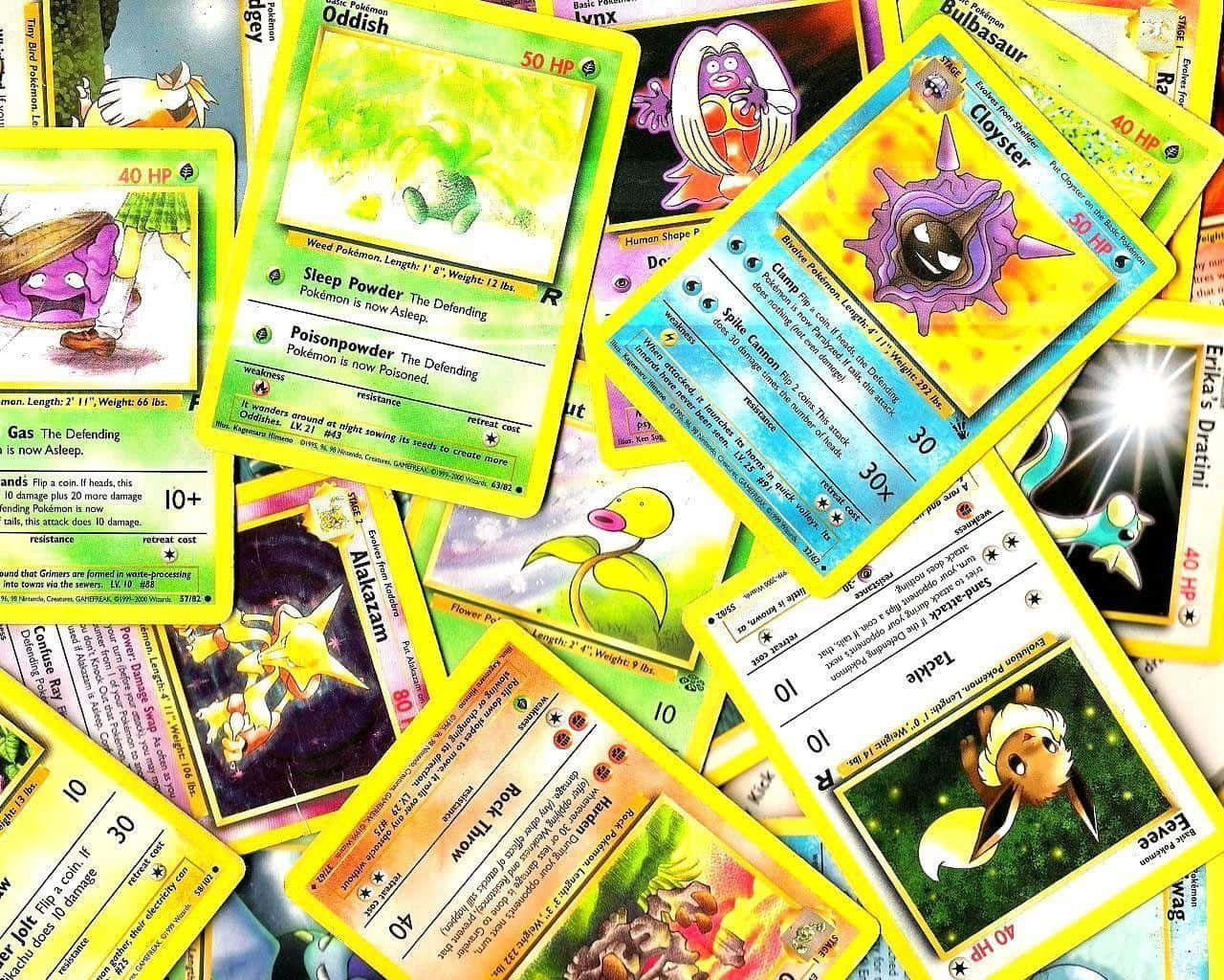 Fondode Pantalla De Las Cartas De Pokémon De La Primera Generación