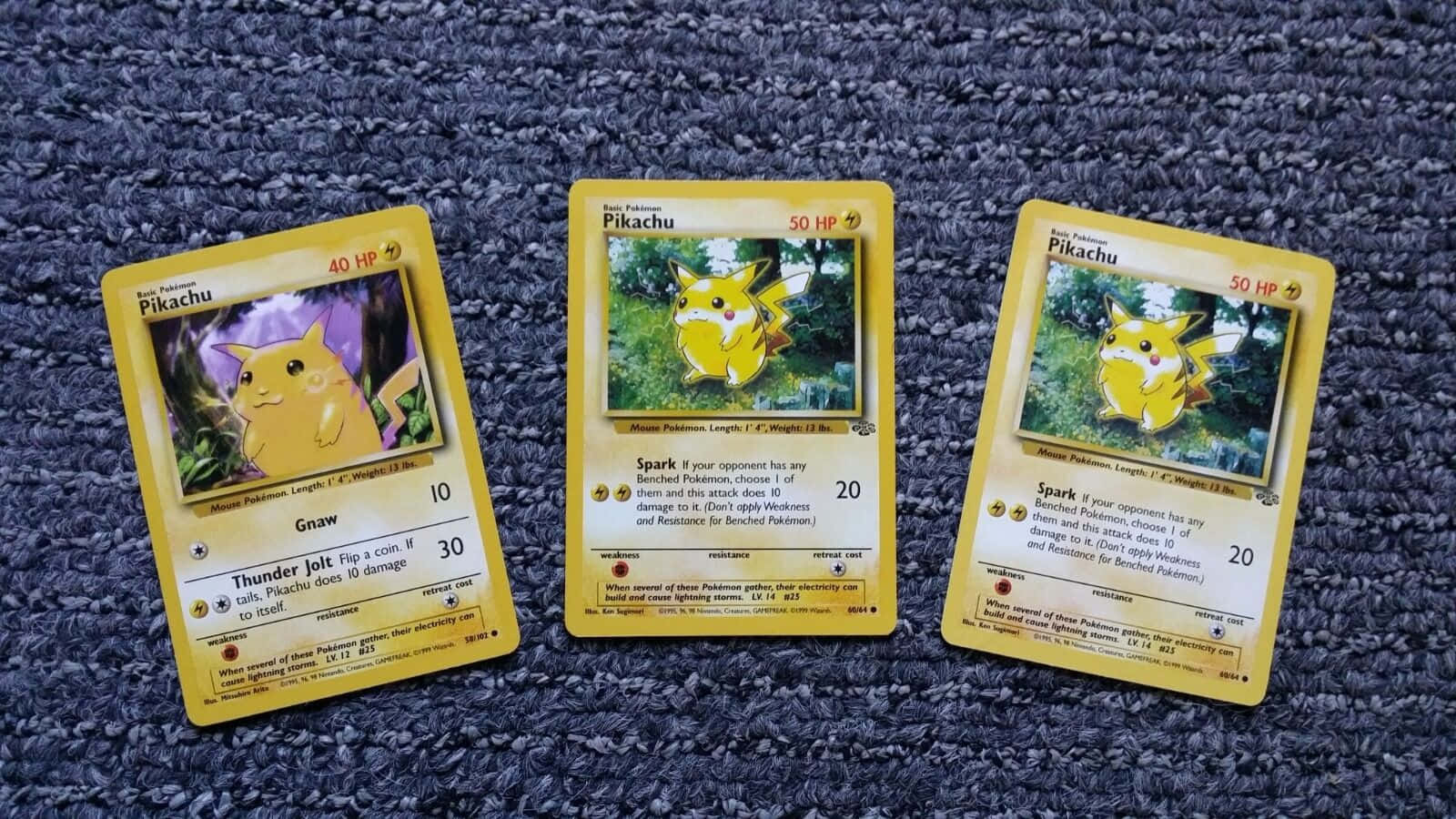 Klassisk Pikachu Pokemon Card Baggrund