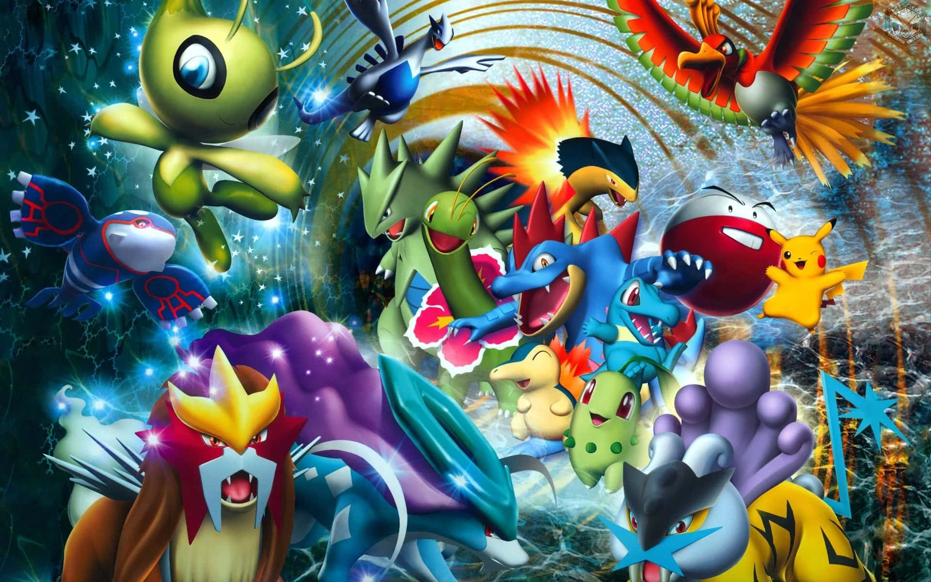 Sfondoper Carte Pokémon Online Tcg Di Johto Montage
