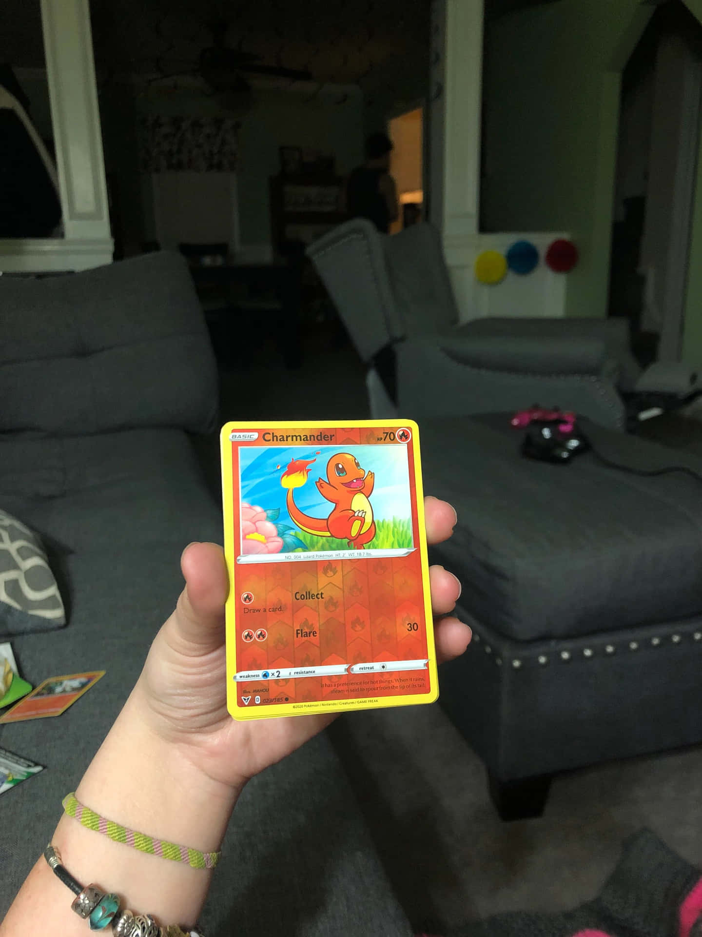 "A vivid collection of colorful Pokemon cards."