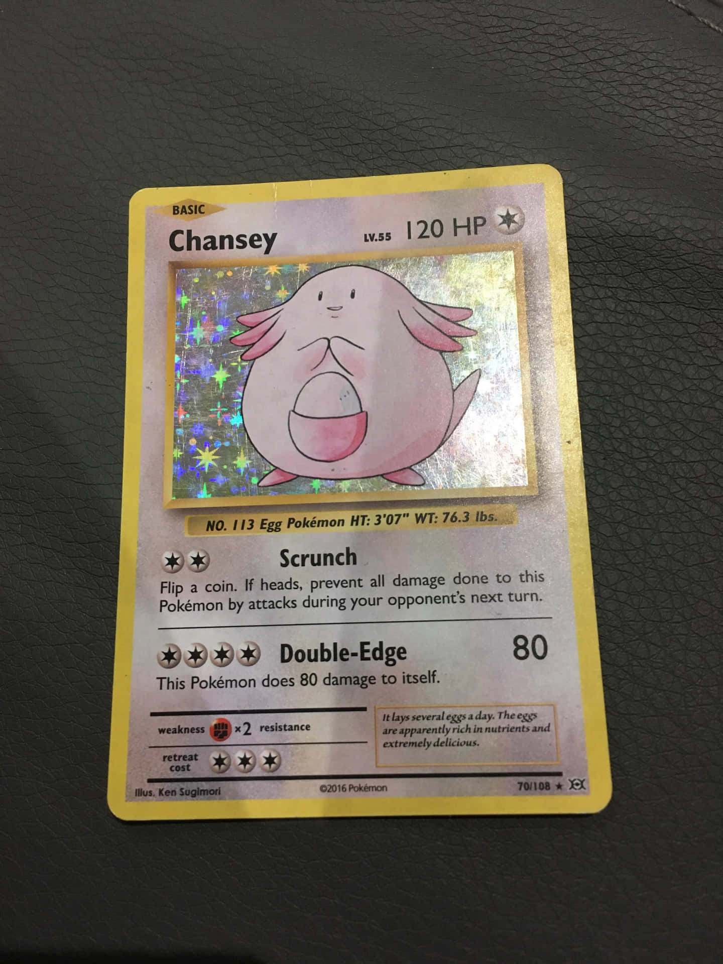 Pinkchansey Pokemon Kort Baggrund