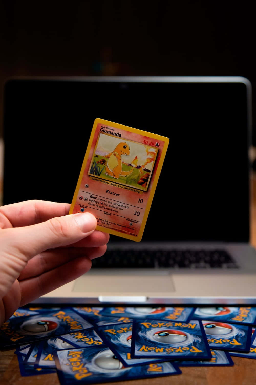 Sjældencharmander Pokémon-kort Baggrund.