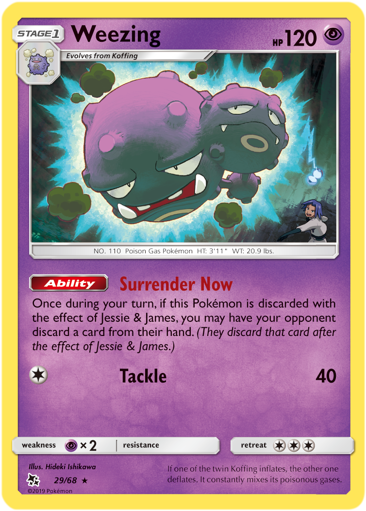 Pokemon Card Weezingwith Ability PNG