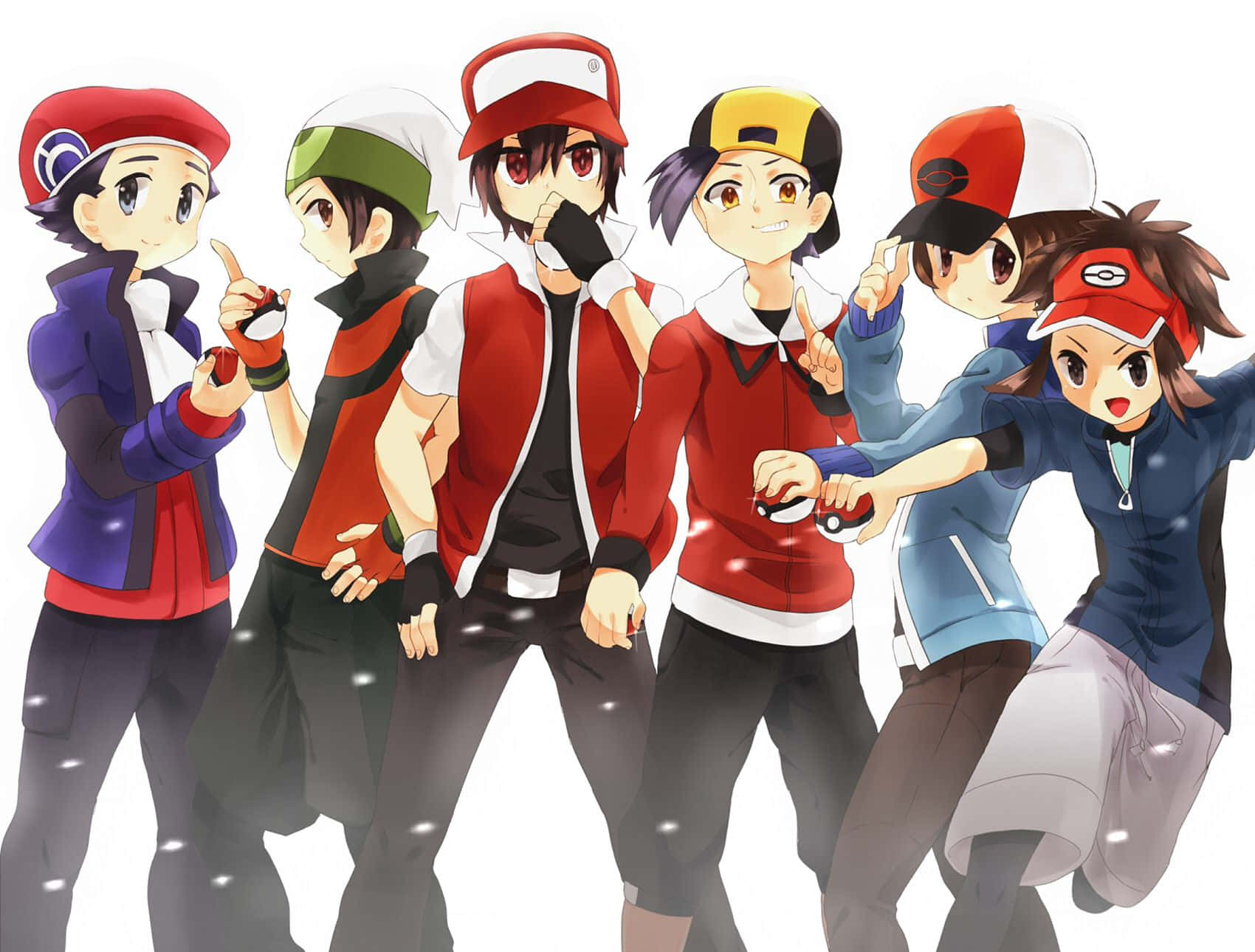 An ensemble of Pokemon characters assembled for an epic adventure Wallpaper