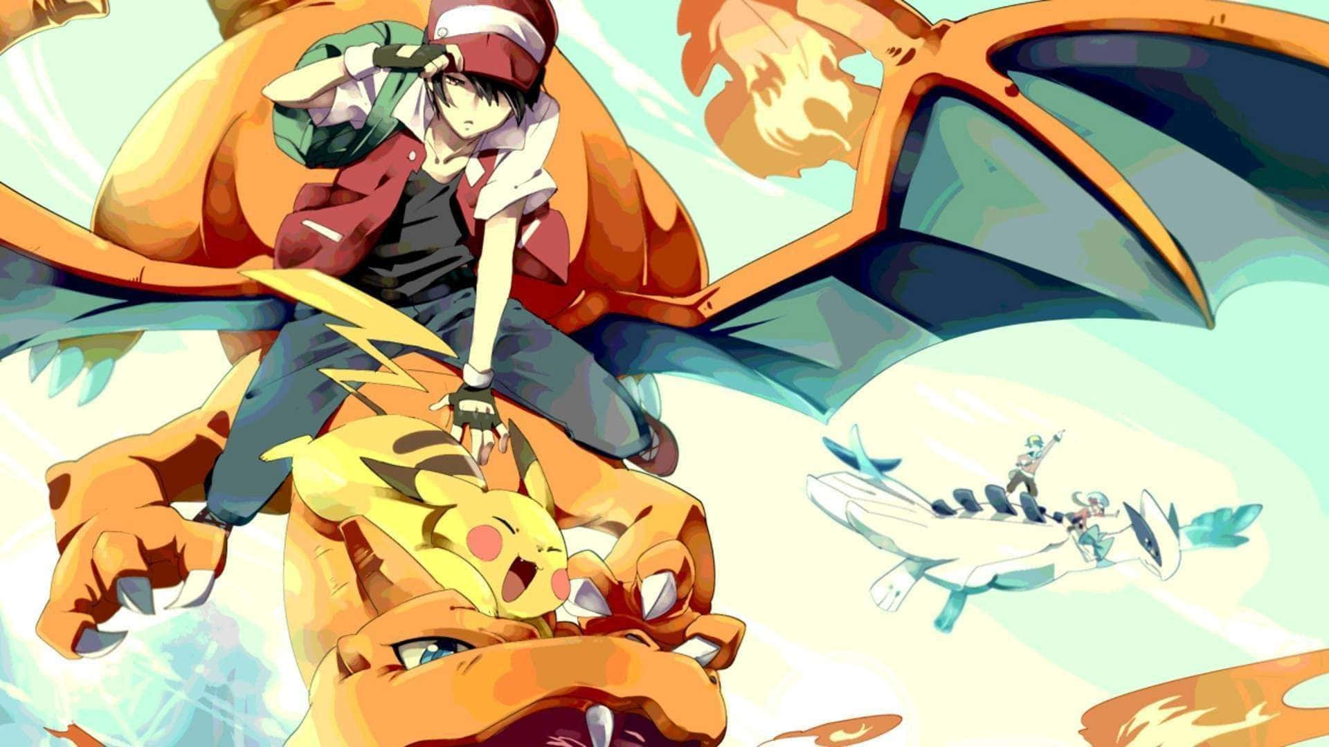 Exciting Pokémon Characters Ready for Battle Wallpaper