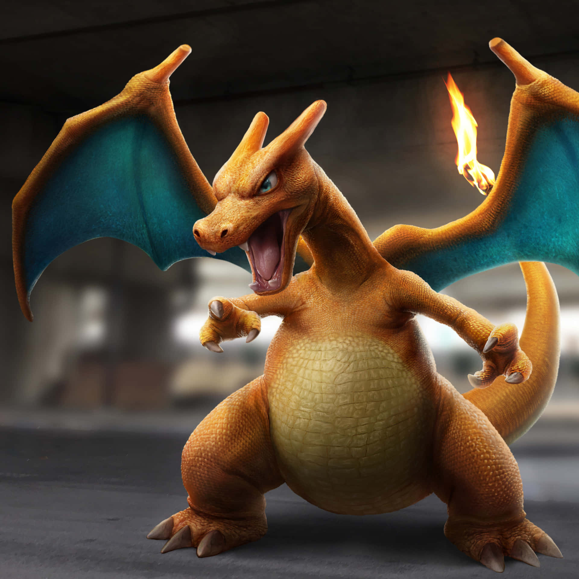 Legendariskbrand- Och Flygtyps Pokémon Charizard Wallpaper