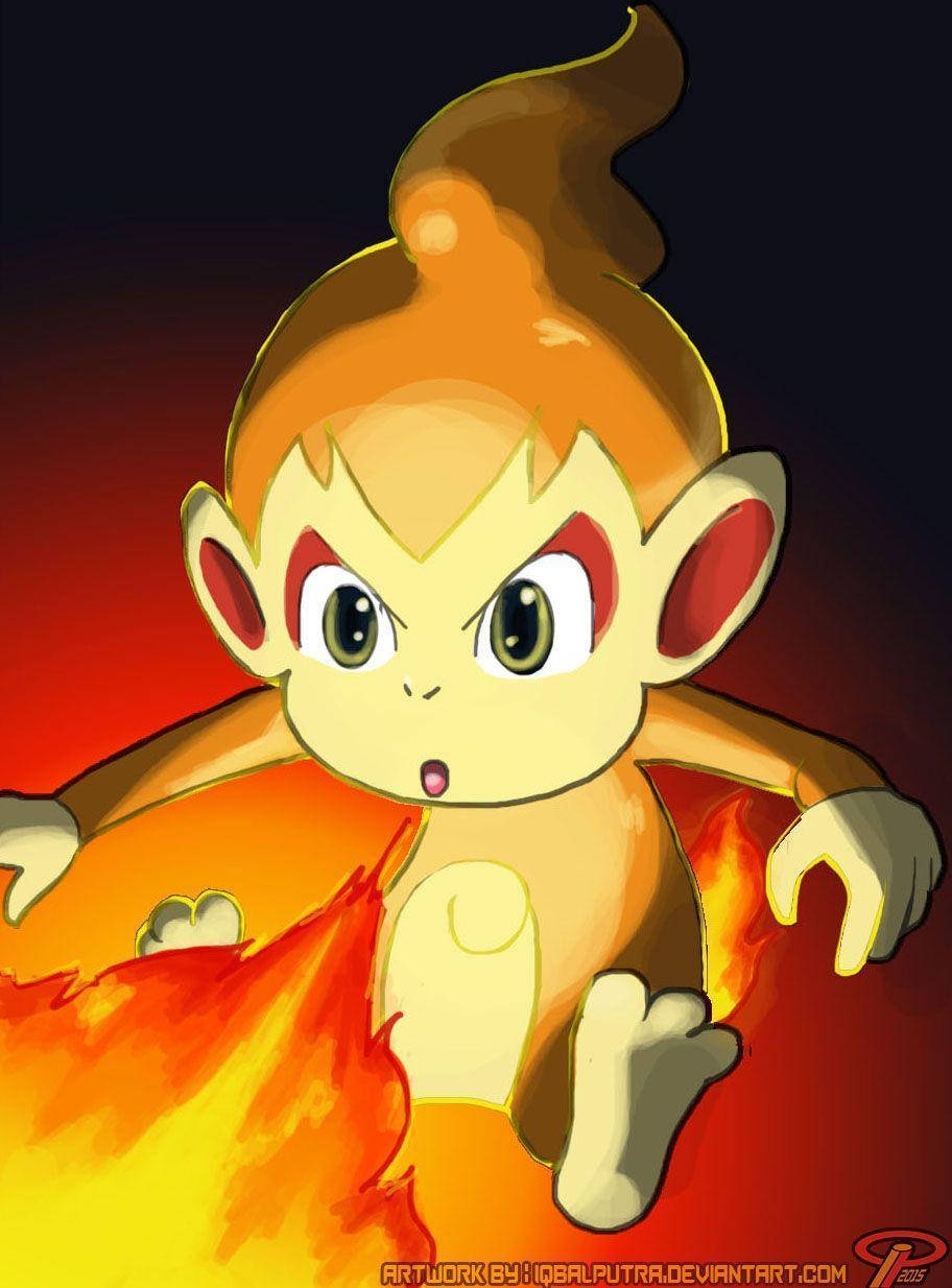 Pokemon Chimchar Blowing Fire From Mouth Wallpaper