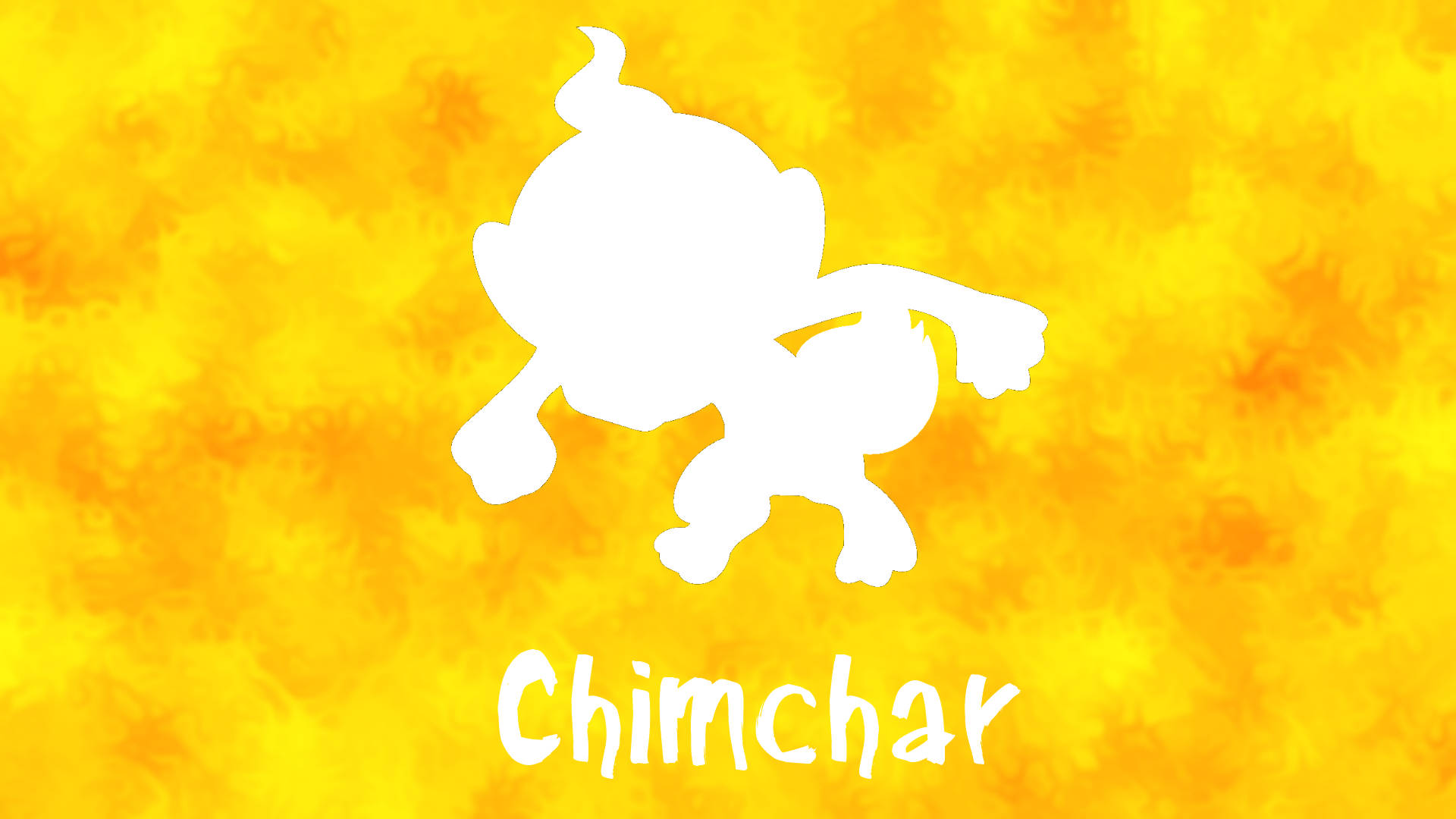 Pokemon Chimchar White Silhouette Wallpaper