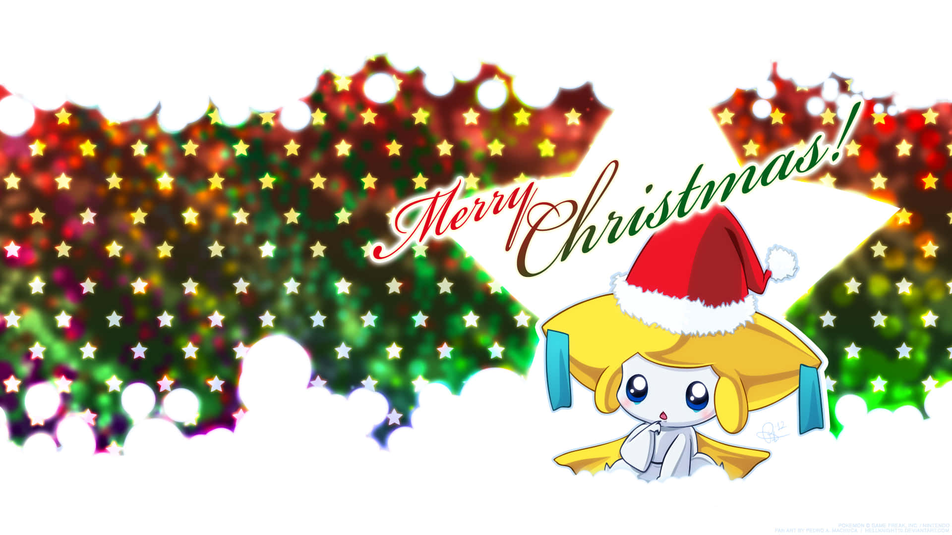 Pokémon Christmas Jirachi Poster Wallpaper