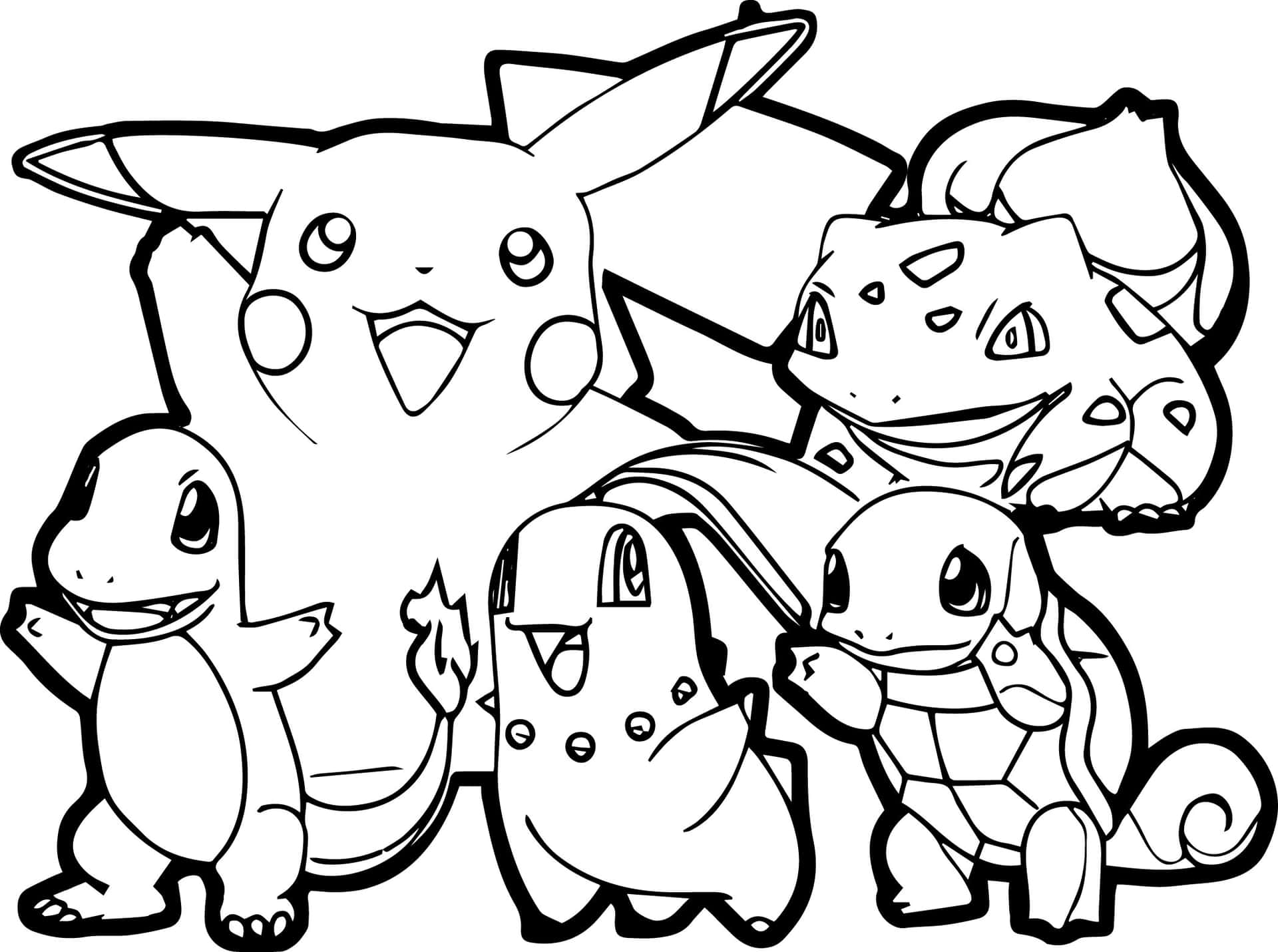 Pokemon Coloring Pages Ash and Friends Colouring book fun for kids
