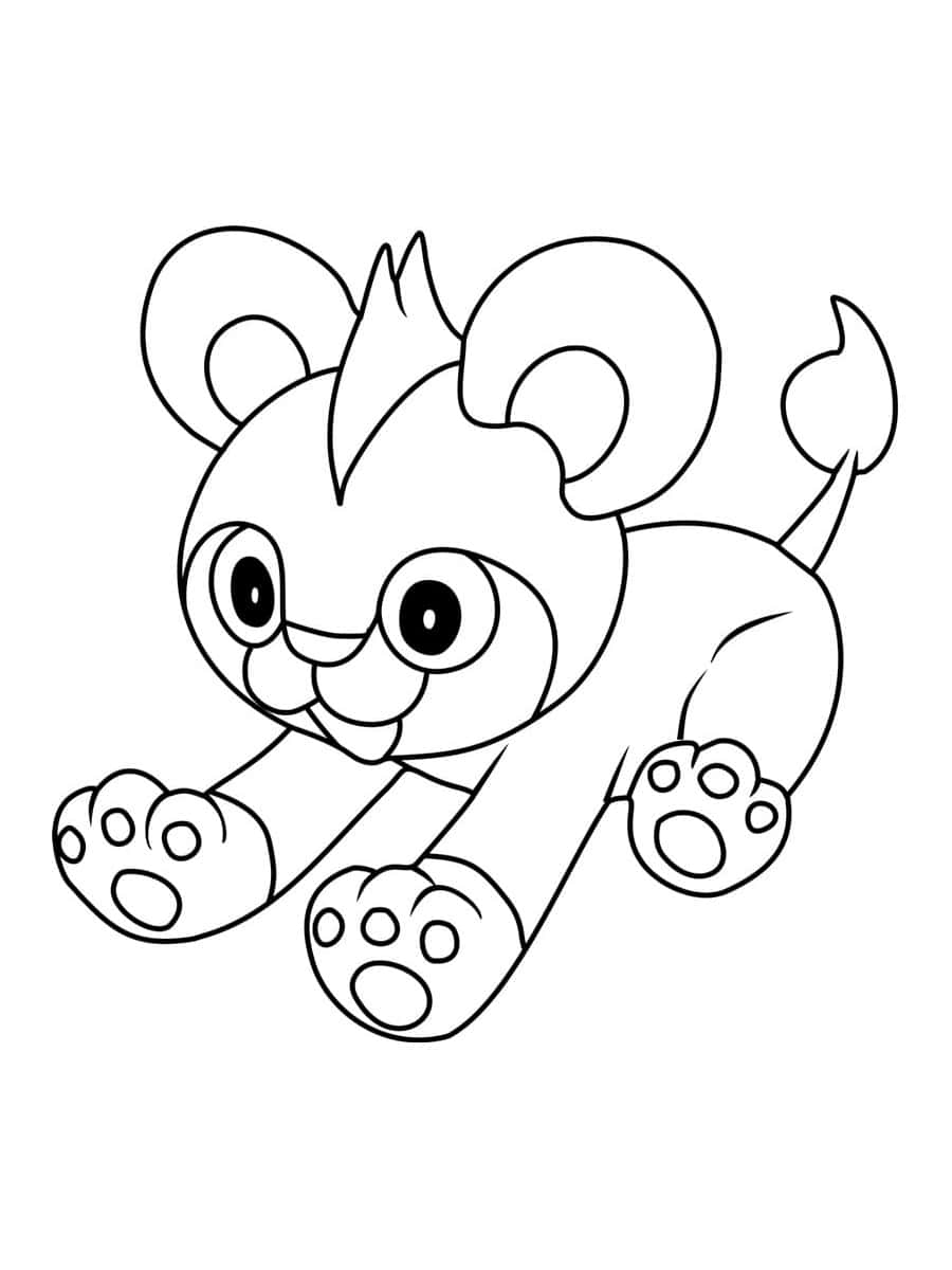 A Lion Coloring Page With Paws