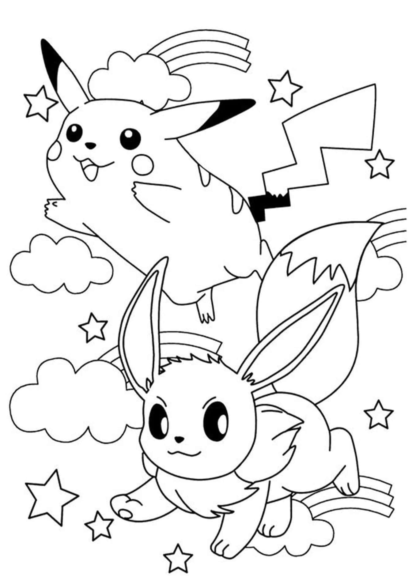 A lovingly colored Pikachu in the "Pokemon Coloring" book!