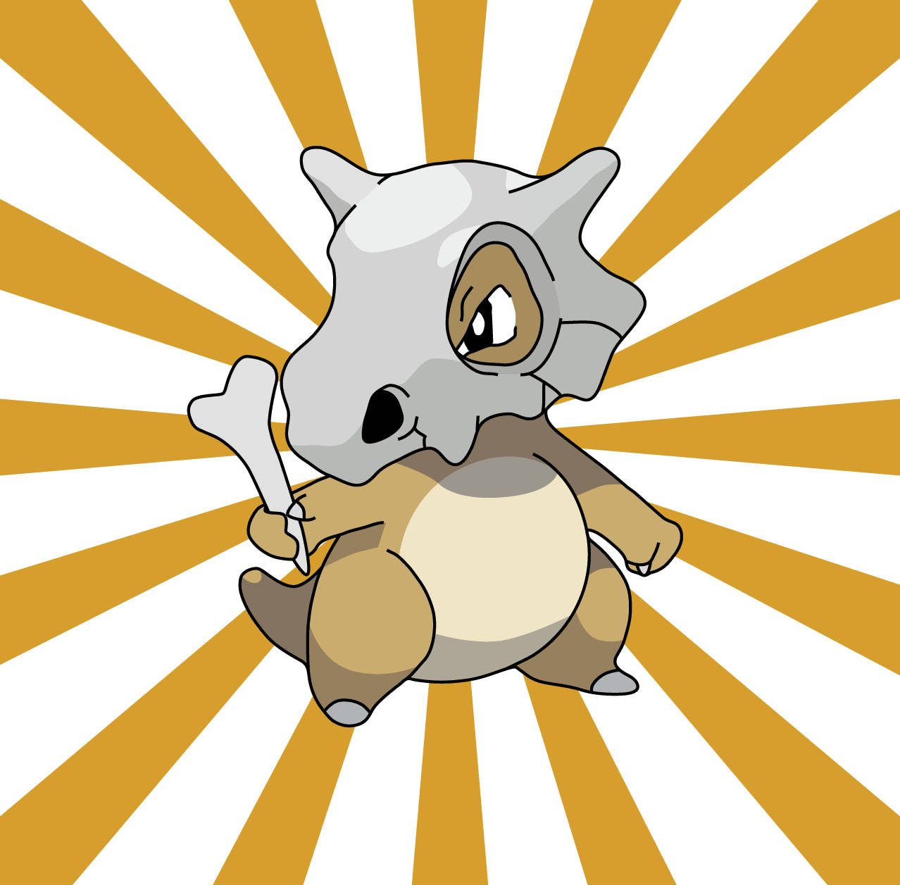 Pokemoncubone Is A Little Monster That Resembles A Dinosaur. It Is Known For Wearing The Skull Of Its Deceased Mother On Its Head, Which Serves As A Helmet. Cubone Is A Ground-type Pokémon And Is Often Depicted As A Lonely And Sorrowful Creature. It Has An Affinity For The Moon, And It Is Said That Its Cries Echo A Sad Melody Under A Full Moon. Despite Its Tragic Backstory, Cubone Can Evolve Into The Powerful Marowak With The Right Training And Experience. It Is A Popular Choice For Trainers Looking For A Unique And Intriguing Pokémon Partner. Fondo de pantalla