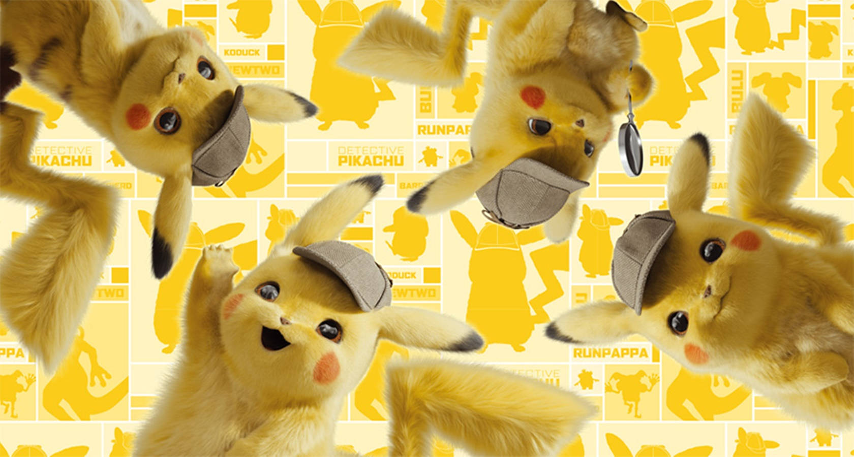 Pokemon Detective Pikachu Movie Poster Different Poses Wallpaper