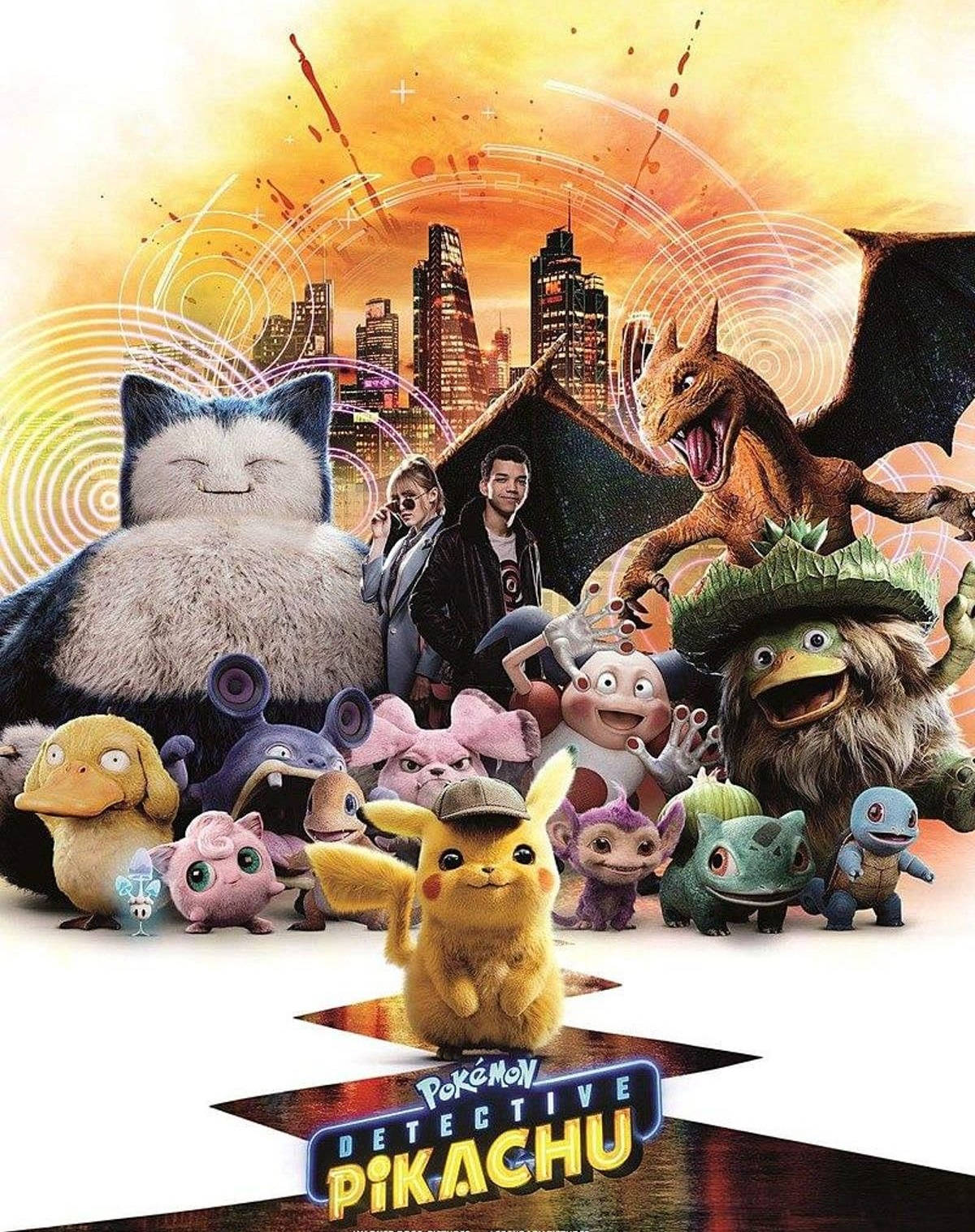 Pokemon Detective Pikachu Movie's Cast Wallpaper