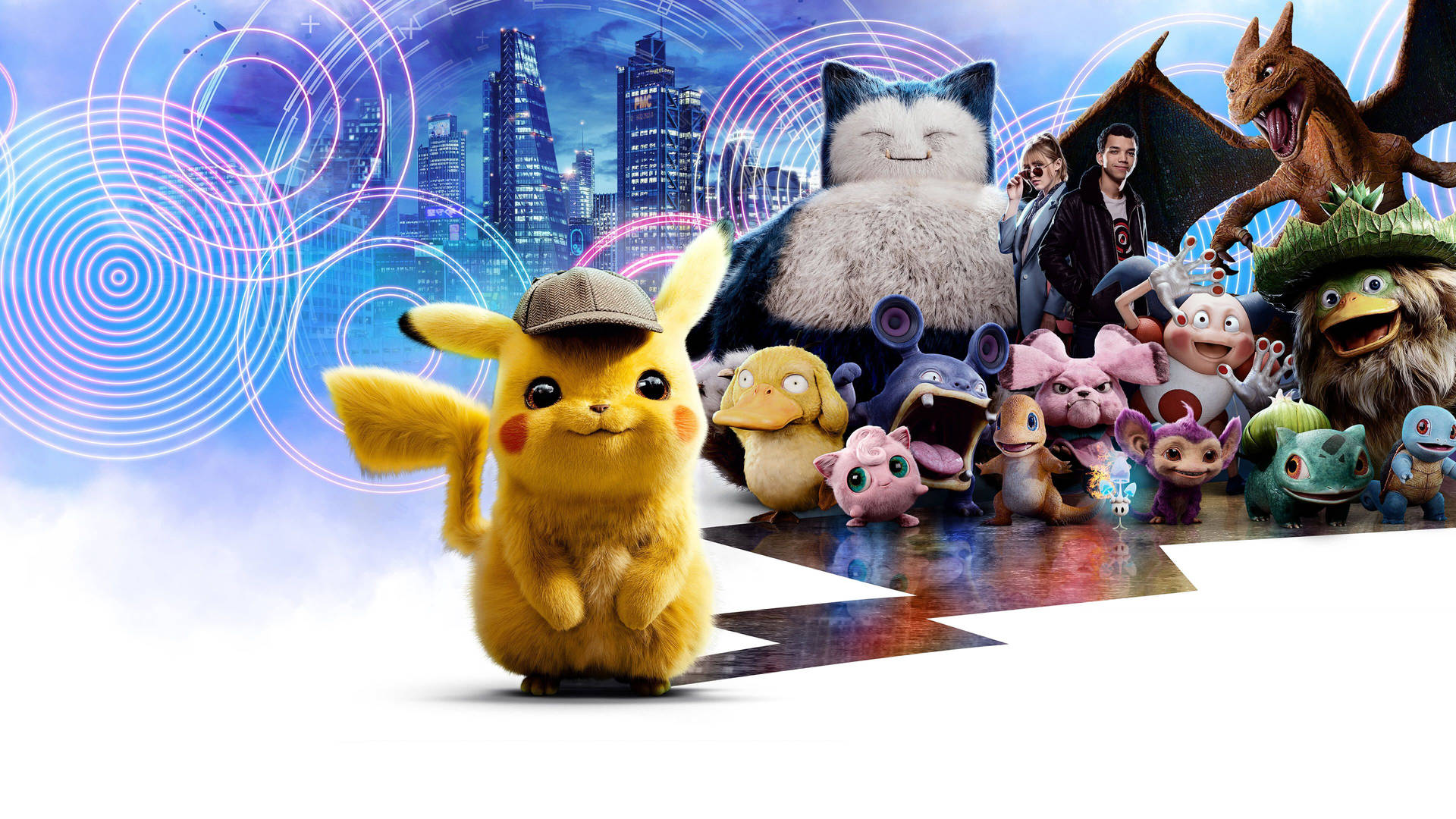 Pokémon Detective Pikachu's Cast Poster Wallpaper