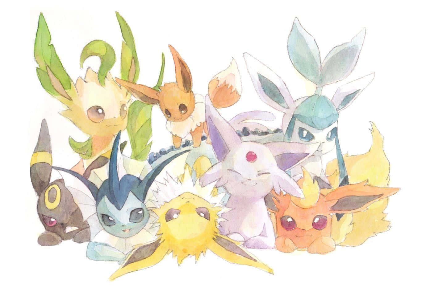 Pokémon Eevee Group Evolutions Wallpaper
