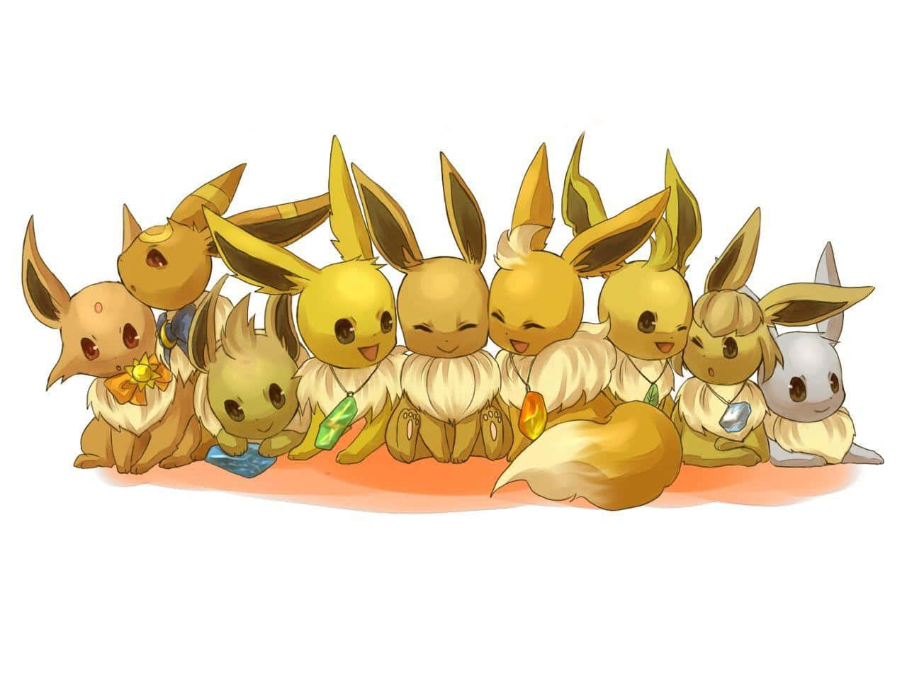 Lovably cute Pokemon Eevee Wallpaper