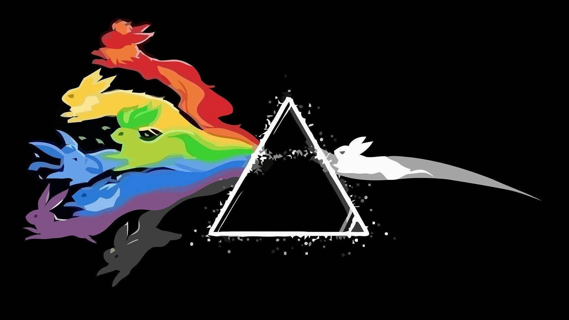 Pokémon Eevee Rainbow Prism Art Background