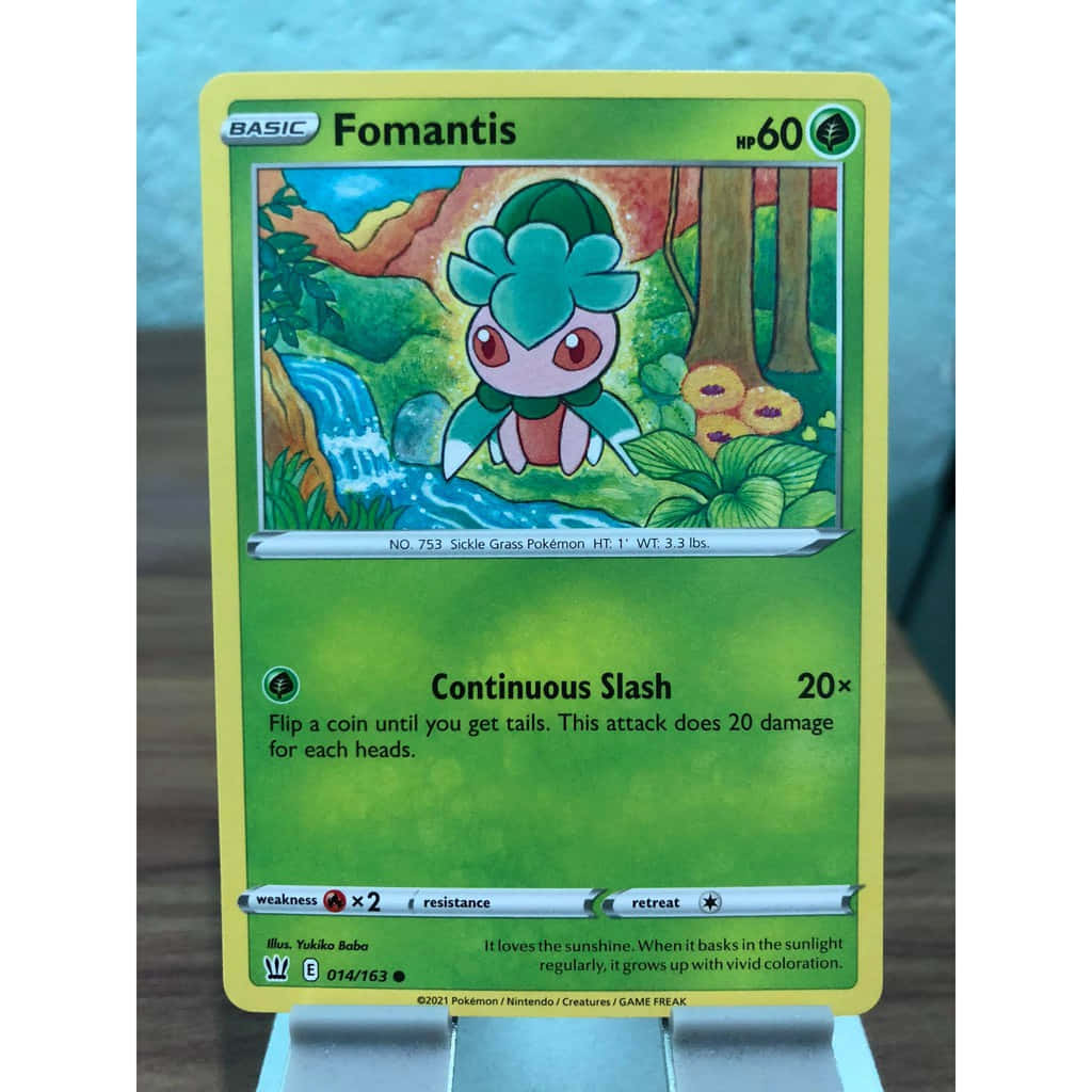 Pokémon Fomantis Card Wallpaper