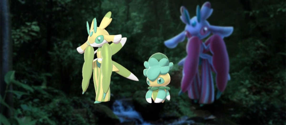 Pokémon Fomantis In Lush Jungle Wallpaper