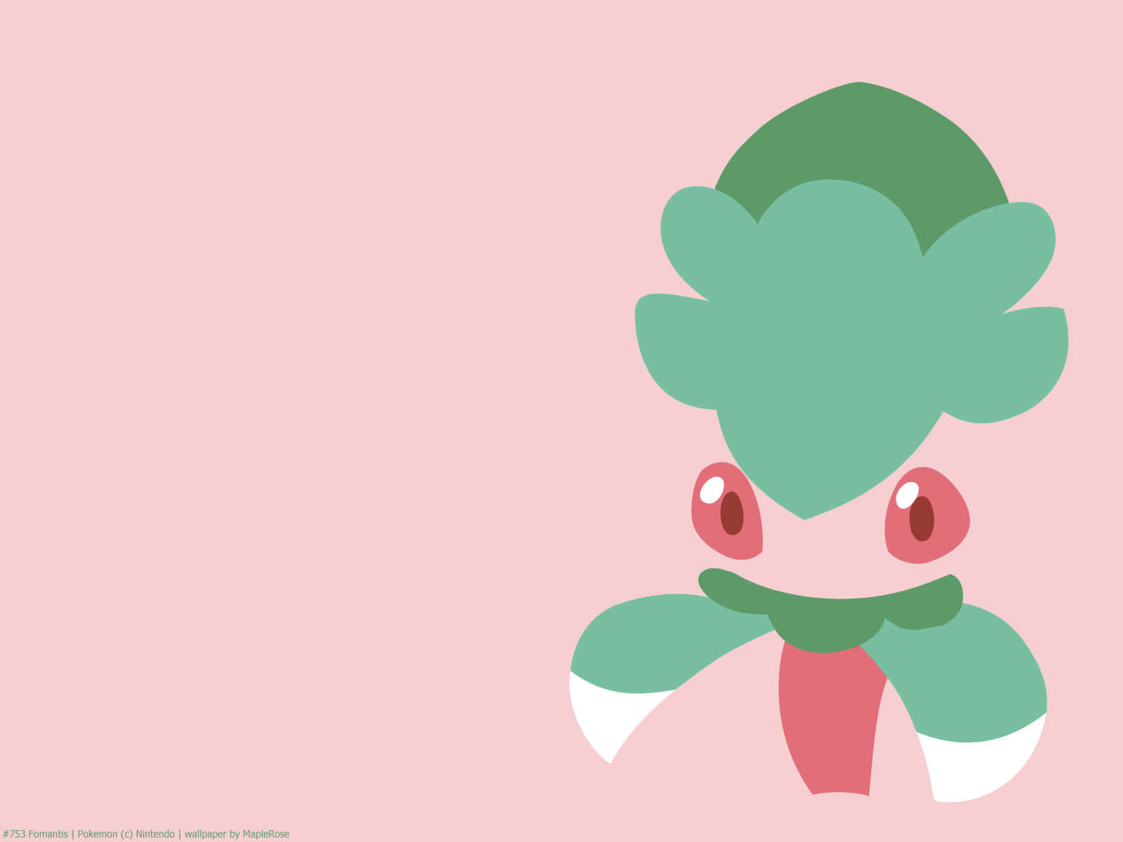 Pokémonfomantis Rosa Minimalista Fondo de pantalla