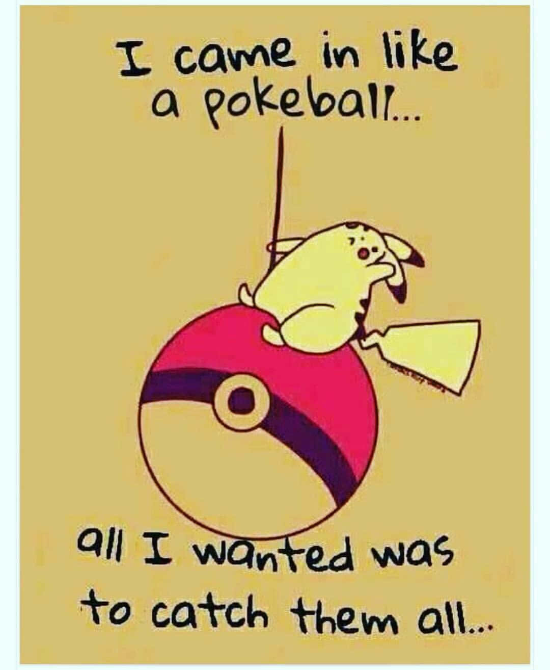 A Pokemon Ball With The Words Came In Like A Pokeball All I Wanted Was To Catch Them All