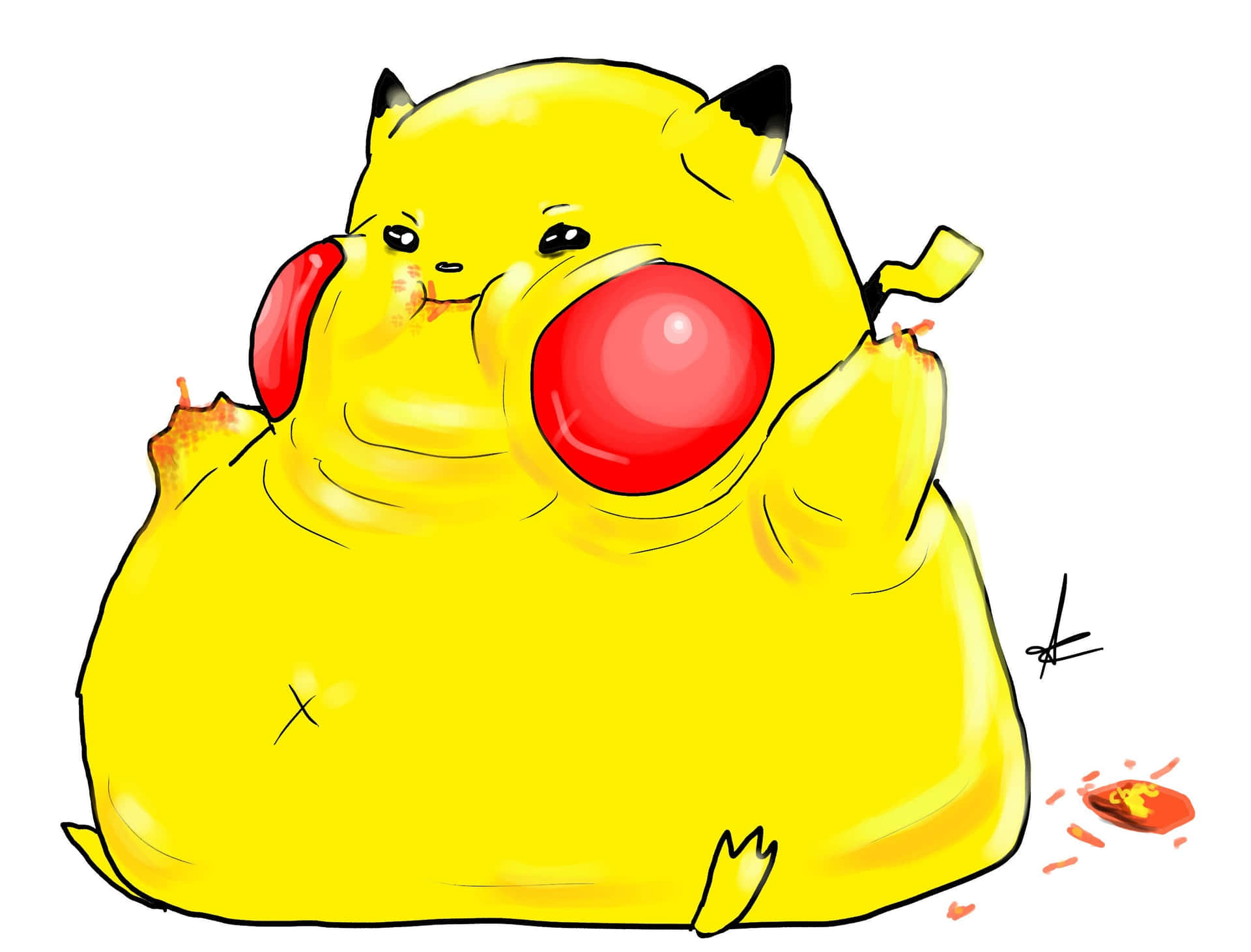 Cute Pikachu Is Chatting with Friends